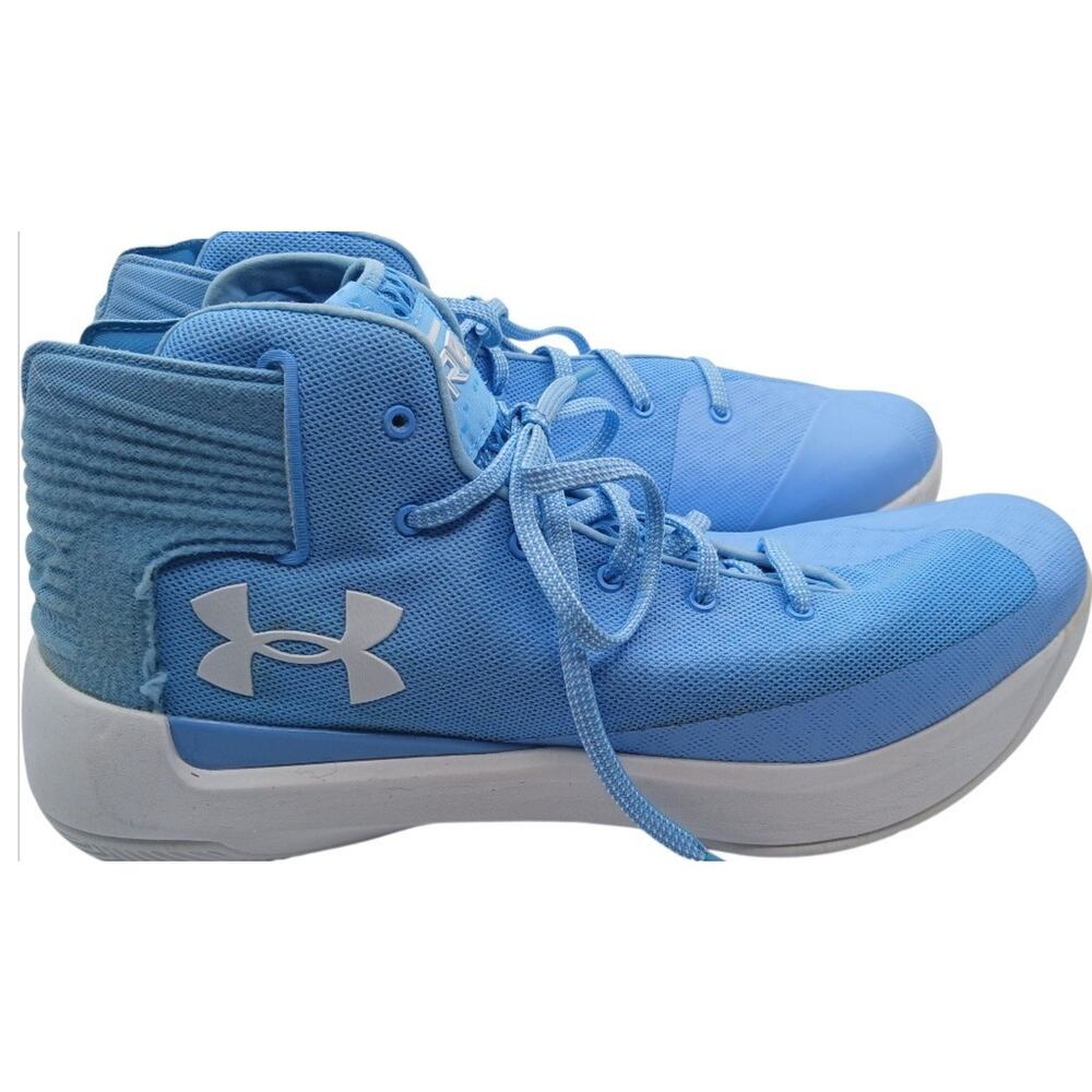 Men's Under Armour Curry 3Zero Sneakers. Light Blue. Size 14.